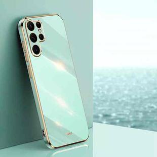 For Samsung Galaxy S25 Ultra 5G XINLI Straight Edge 6D Electroplate TPU Phone Case(Mint Green)