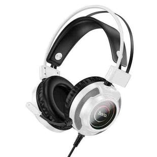 hoco W110 RGB Light Wired Gaming Headset with Microphone, Cable Length: 2m(White)