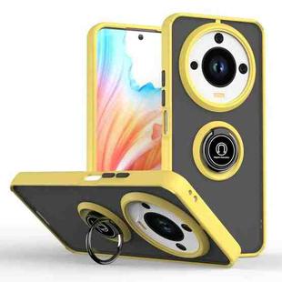 For Honor X9c Smart Q Shadow 1 Series TPU Hybrid PC Phone Case with Ring(Yellow)