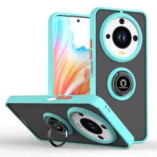 For Honor X9c Smart Q Shadow 1 Series TPU Hybrid PC Phone Case with Ring(Sky Blue)