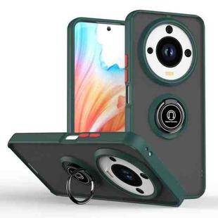 For Honor X9c Smart Q Shadow 1 Series TPU Hybrid PC Phone Case with Ring(Dark Green)