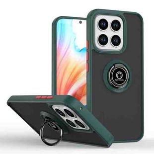 For Honor X8c 4G Q Shadow 1 Series TPU Hybrid PC Phone Case with Ring(Dark Green)