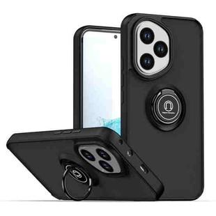 For Honor 400 Global 156.5mm Q Shadow 1 Series TPU + PC Phone Case with Ring(Black+Black)