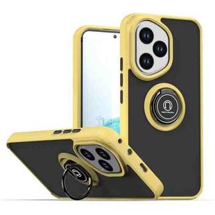 For Honor 400 Global 156.5mm Q Shadow 1 Series TPU + PC Phone Case with Ring(Yellow)