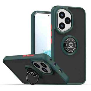 For Honor 400 Global 156.5mm Q Shadow 1 Series TPU + PC Phone Case with Ring(Dark Green)