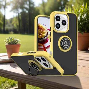 For Honor 400 Lite Global Q Shadow 1 Series TPU + PC Phone Case with Ring(Yellow)