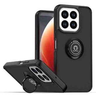 For Honor X6c 4G Q Shadow 1 Series TPU + PC Phone Case with Ring(Black+Black)