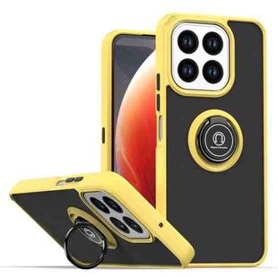 For Honor X6c 4G Q Shadow 1 Series TPU + PC Phone Case with Ring(Yellow)