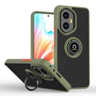 For Honor 300 Q Shadow 1 Series TPU + PC Phone Case with Ring(Army Green)