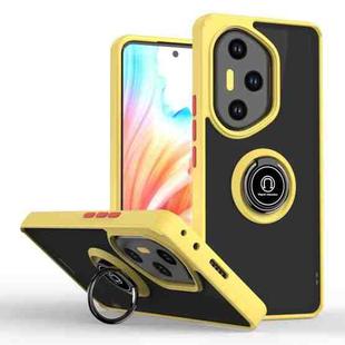 For Honor 300 Pro Q Shadow 1 Series TPU + PC Phone Case with Ring(Yellow)