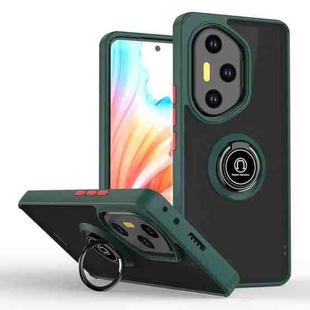 For Honor 300 Pro Q Shadow 1 Series TPU + PC Phone Case with Ring(Dark Green)