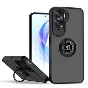 For Honor 90 Lite Q Shadow 1 Series TPU + PC Phone Case with Ring(Black+Black)