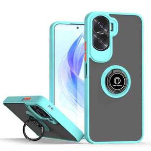For Honor 90 Lite Q Shadow 1 Series TPU + PC Phone Case with Ring(Sky Blue)