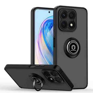 For Honor X8a Q Shadow 1 Series TPU + PC Phone Case with Ring(Black+Black)