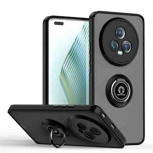 For Honor Magic5 Pro Q Shadow 1 Series TPU + PC Phone Case with Ring(Black+Black)