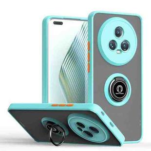 For Honor Magic5 Pro Q Shadow 1 Series TPU + PC Phone Case with Ring(Sky Blue)