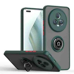 For Honor Magic5 Pro Q Shadow 1 Series TPU + PC Phone Case with Ring(Dark Green)