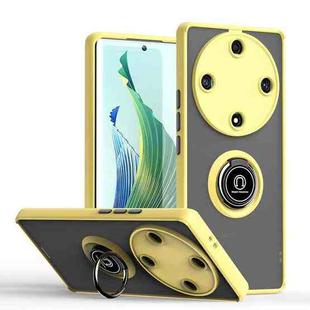 For Honor Magic5 Lite / X9a Q Shadow 1 Series TPU + PC Phone Case with Ring(Yellow)