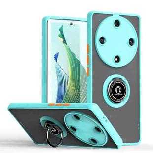 For Honor Magic5 Lite / X9a Q Shadow 1 Series TPU + PC Phone Case with Ring(Sky Blue)