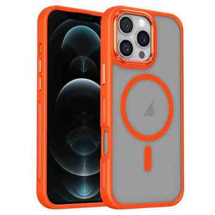 For iPhone 12 Pro Max Breathable Skin Feel Frosted MagSafe Magnetic Phone Case(Orange)