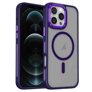 For iPhone 12 Pro Max Breathable Skin Feel Frosted MagSafe Magnetic Phone Case(Purple)