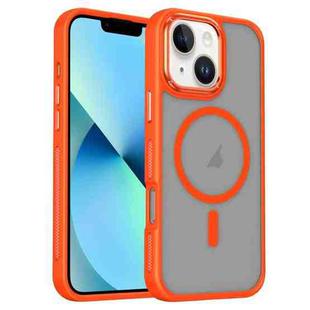 For iPhone 14 / 13 Breathable Skin Feel Frosted MagSafe Magnetic Phone Case(Orange)