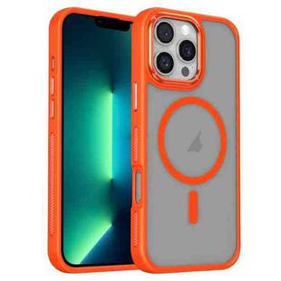 For iPhone 13 Pro Breathable Skin Feel Frosted MagSafe Magnetic Phone Case(Orange)