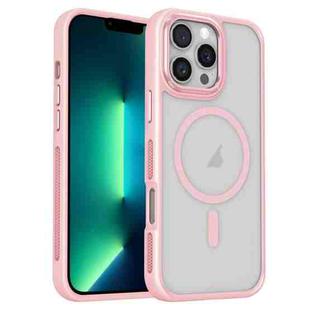 For iPhone 13 Pro Max Breathable Skin Feel Frosted MagSafe Magnetic Phone Case(Pink)