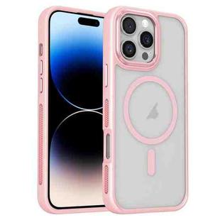 For iPhone 14 Pro Breathable Skin Feel Frosted MagSafe Magnetic Phone Case(Pink)