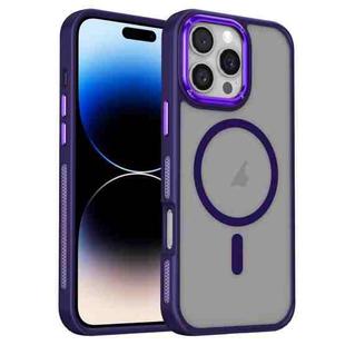 For iPhone 14 Pro Breathable Skin Feel Frosted MagSafe Magnetic Phone Case(Purple)