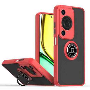 For Huawei Enjoy 70 / nova Y72 Q Shadow 1 Series TPU Hybrid PC Phone Case with Ring(Red)