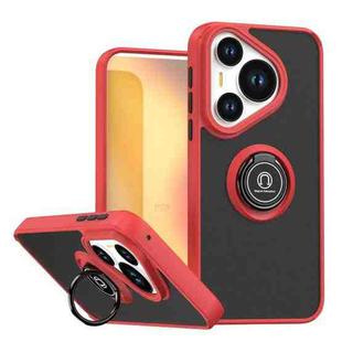 For Huawei Pura 70 Q Shadow 1 Series TPU + PC Phone Case with Ring(Red)
