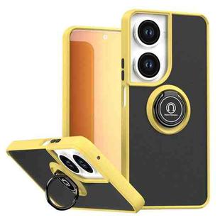 For Huawei nova 12 SE Q Shadow 1 Series TPU + PC Phone Case with Ring(Yellow)