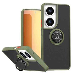 For Huawei nova 12 SE Q Shadow 1 Series TPU + PC Phone Case with Ring(Army Green)
