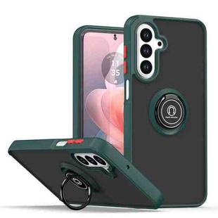 For Samsung Galaxy A17 5G Q Shadow 1 Series TPU + PC Phone Case with Ring(Dark Green)