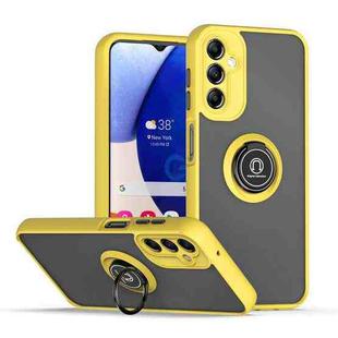 For Samsung Galaxy A14 5G Q Shadow 1 Series TPU + PC Phone Case with Ring(Yellow)