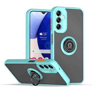 For Samsung Galaxy A14 5G Q Shadow 1 Series TPU + PC Phone Case with Ring(Sky Blue)