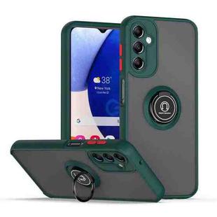 For Samsung Galaxy A14 5G Q Shadow 1 Series TPU + PC Phone Case with Ring(Dark Green)