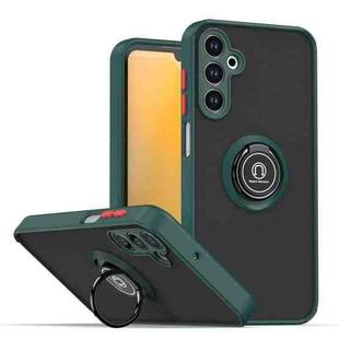 For Samsung Galaxy A15 5G Q Shadow 1 Series TPU + PC Phone Case with Ring(Dark Green)