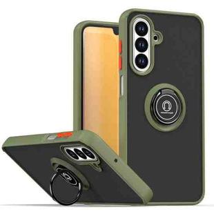 For Samsung Galaxy A26 5G Q Shadow 1 Series TPU + PC Phone Case with Ring(Army Green)
