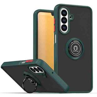 For Samsung Galaxy A26 5G Q Shadow 1 Series TPU + PC Phone Case with Ring(Dark Green)