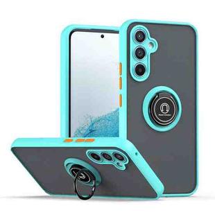For Samsung Galaxy A54 5G Q Shadow 1 Series TPU + PC Phone Case with Ring(Sky Blue)