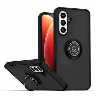 For Samsung Galaxy A56 5G Q Shadow 1 Series TPU + PC Phone Case with Ring(Black+Black)
