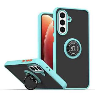 For Samsung Galaxy A56 5G Q Shadow 1 Series TPU + PC Phone Case with Ring(Sky Blue)