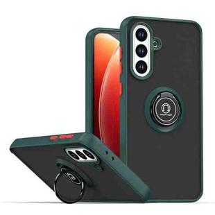 For Samsung Galaxy A56 5G Q Shadow 1 Series TPU + PC Phone Case with Ring(Dark Green)