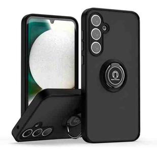 For Samsung Galaxy A55 5G Q Shadow 1 Series TPU + PC Phone Case with Ring(Black+Black)