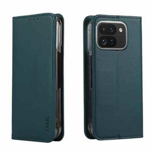 For Google Pixel 9 Pro Fold ABEEL RFID Magnetic Flip Leather Phone Case(Green)