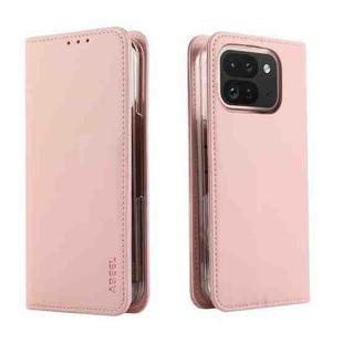 For Google Pixel 9 Pro Fold ABEEL RFID Magnetic Flip Leather Phone Case(Pink)