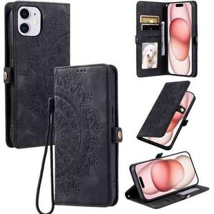 For iPhone 11 Skin Feel Totem Embossed Leather Phone Case(Black)