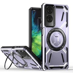 For TCL 50 SE 4G Armor II Series MagSafe Magnetic Holder Phone Case(Light Purple)